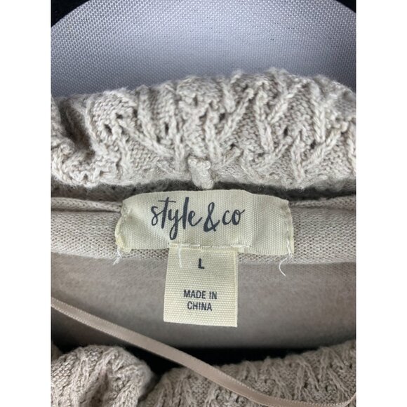 Women's Style & Co Gray Pull Over Shirt Size L - Picture 3 of 5